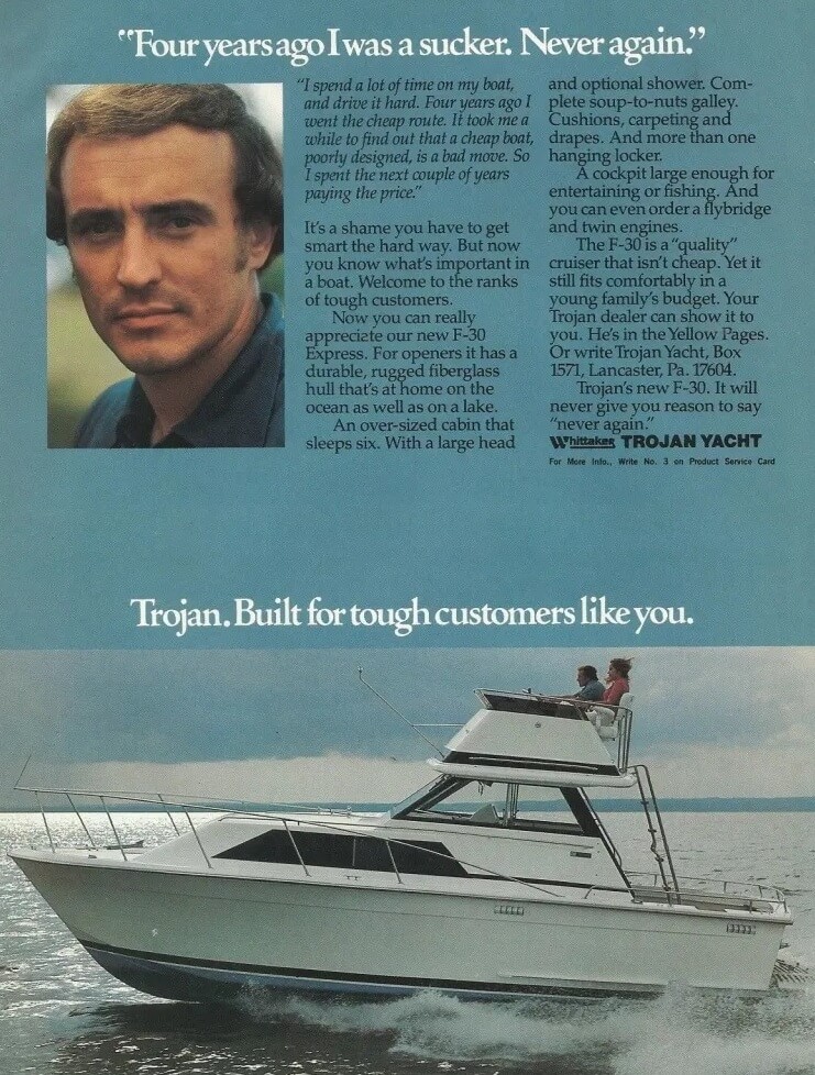 Advertisement 1976 Trojan International